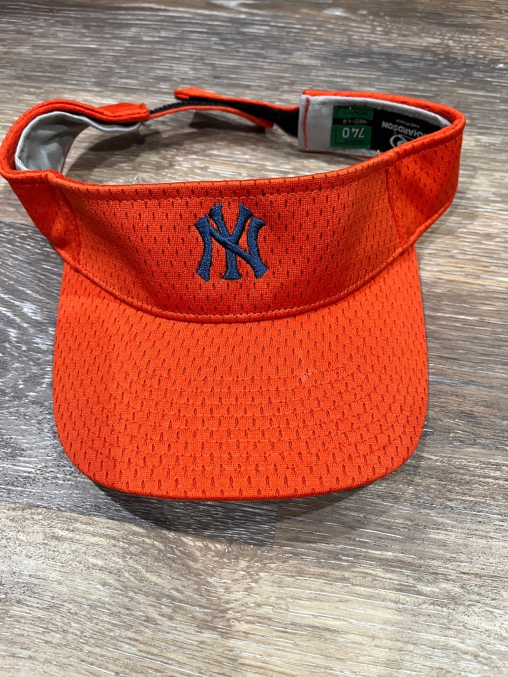 Unisex Orange Mesh NY logo Visor
